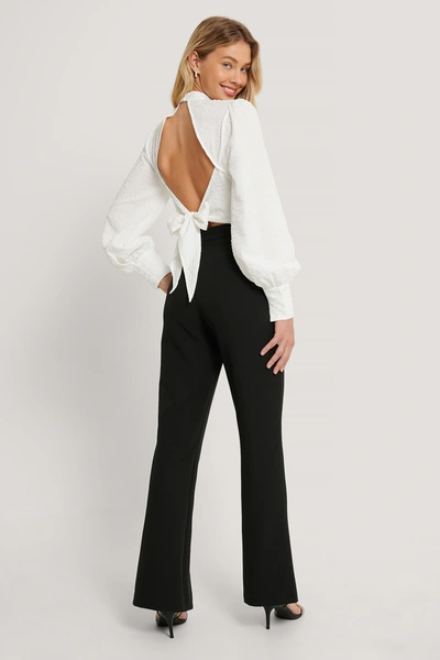 Shop Andrea Badendyck X Na-kd Front Slit Suit Pants - Black