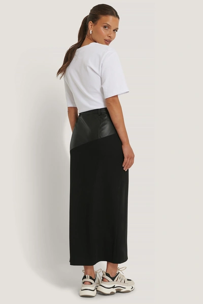 Shop Na-kd Pu Detail Midi Skirt - Black