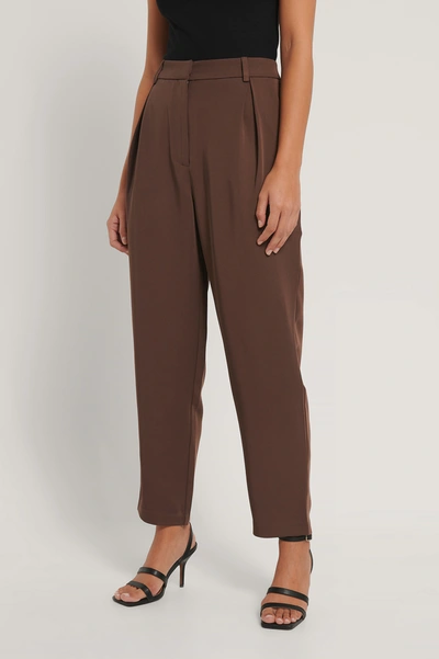 Shop Hoss X Na-kd Suit Pants - Brown