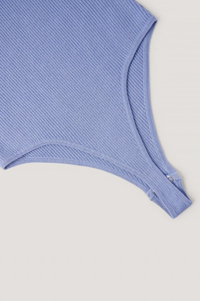 Shop Jasmin Azizam X Na-kd Shoulder Straps Detail Body Blue In Dusty Blue