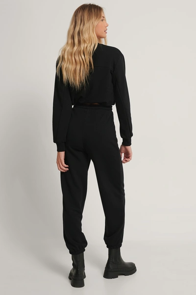 Shop Na-kd Reborn Drawstring Elastic Sweatpants - Black