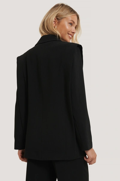 Shop Na-kd Classic Bolded Shoulder Blazer - Black