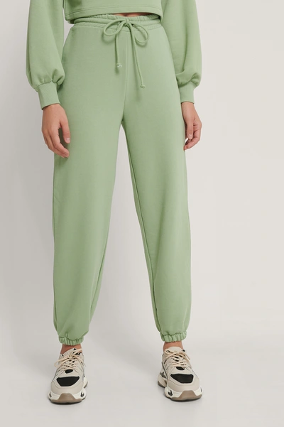 Shop Na-kd Reborn Drawstring Elastic Sweatpants - Green