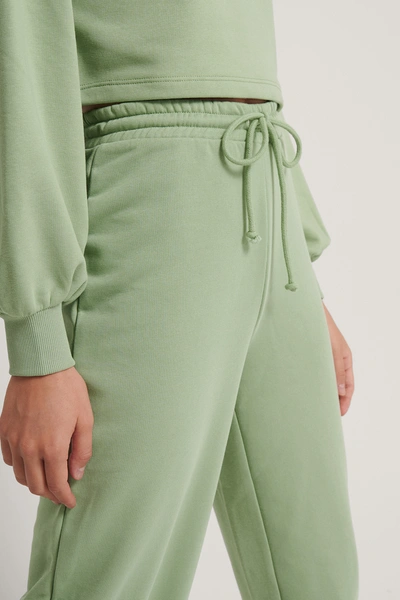 Shop Na-kd Reborn Drawstring Elastic Sweatpants - Green