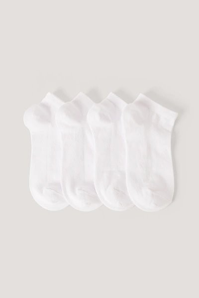 Shop Na-kd Reborn Organic Invisible Sneakers 4 Pack White