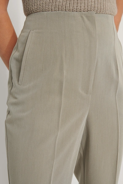 Shop Na-kd Darted Pants - Green In Dusty Light Green