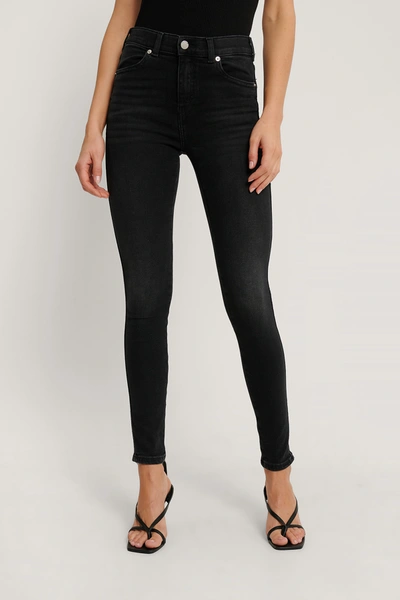 Dr Denim Lexy Mid Rise Second Skin Super Skinny Jeans-black In Black Mist |  ModeSens