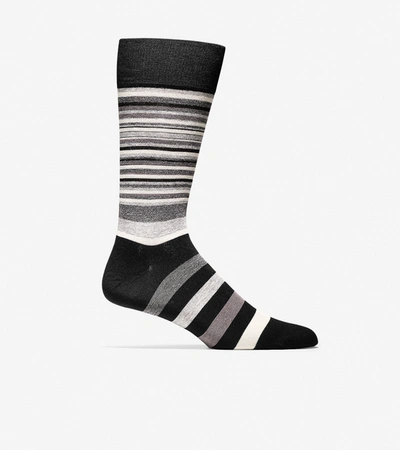 Shop Cole Haan Town Stripe Crew Socks In Black