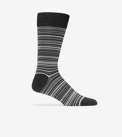 Shop Cole Haan Multi Stripe Crew Socks In Black