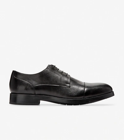 Shop Cole Haan Henry Grand Blucher Cap Toe Oxford In Black