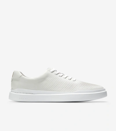 Shop Cole Haan Men's Grandprø Rally Laser Cut Sneaker In White