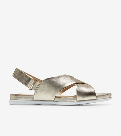Shop Cole Haan Grand Ambition Flat Sandal In Gold
