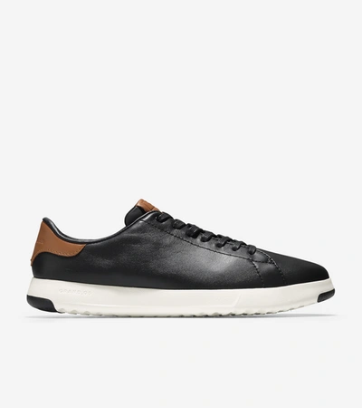 Shop Cole Haan Men's Grandprø Tennis Sneaker In Black-british Tan