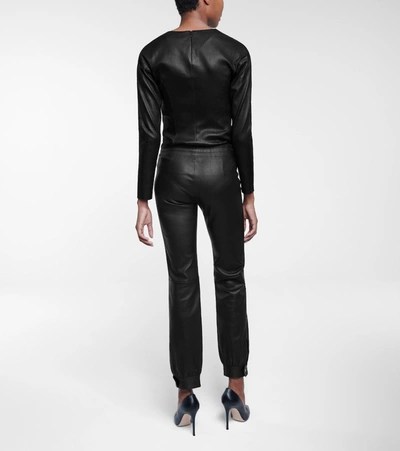 Shop Stouls Massoud Leather Pants In Black