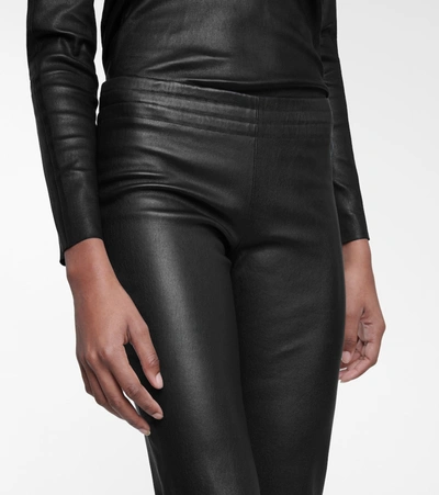 Shop Stouls Massoud Leather Pants In Black