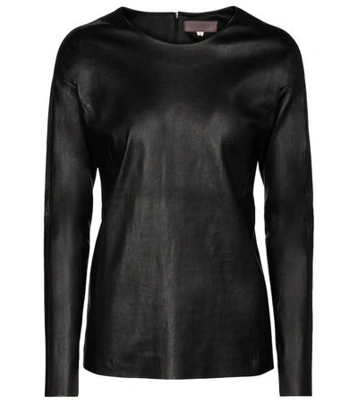 Shop Stouls Malcolm Leather Top In Black