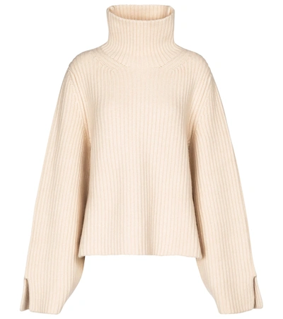 Shop Khaite Molly High-neck Cashmere Sweater In White