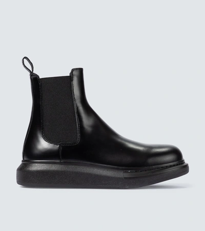 Shop Alexander Mcqueen Hybrid Chelsea Boots In Black