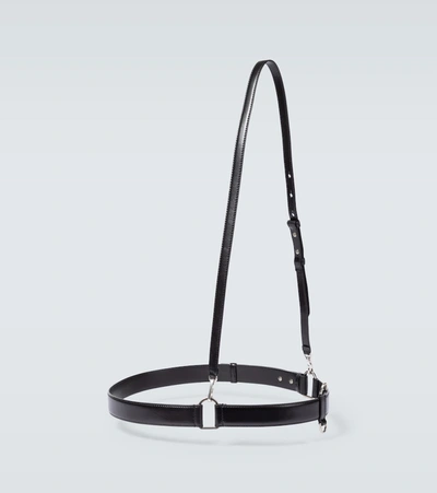 Shop Alexander Mcqueen Leather Harness Belt In Black