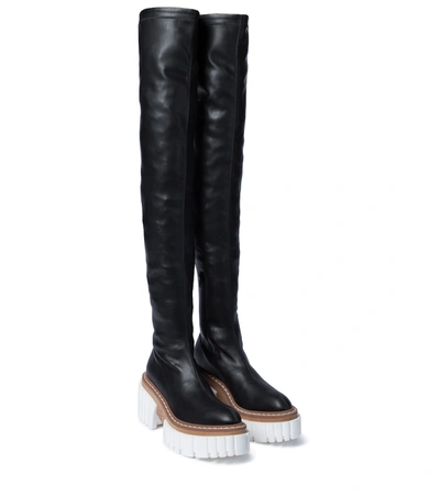 Shop Stella Mccartney Emilie Over-the-knee Boots In Black