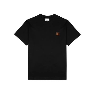 Shop Wooyoungmi Black Logo-print Cotton T-shirt