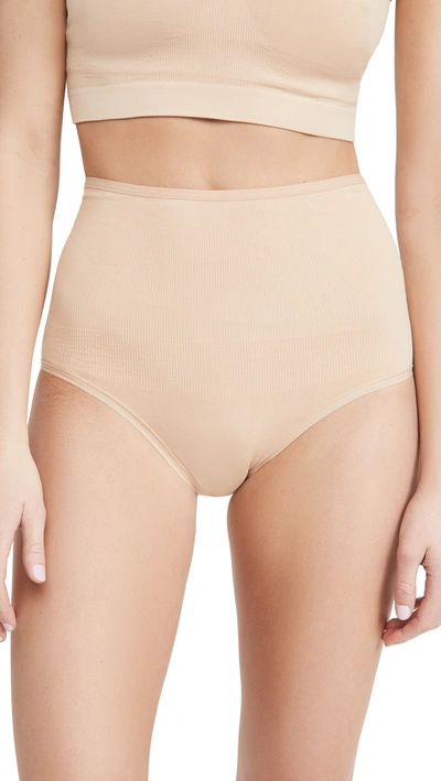 Shop Hatch The Seamless Belly Briefs In Buff