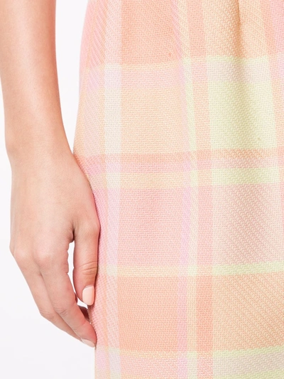 Pre-owned Celine  Checked Knee-length Skirt In Pink