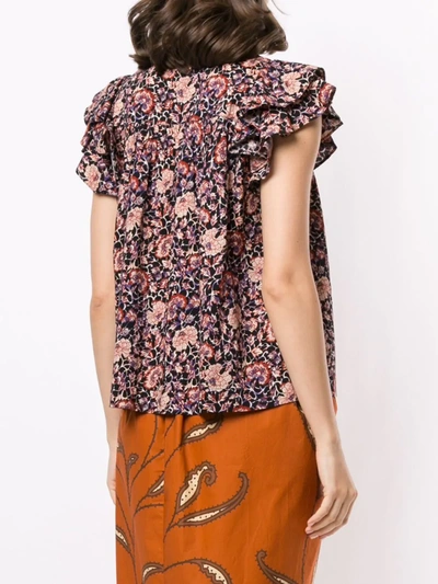 Shop Ulla Johnson Floral Print Blouse In Multicolour