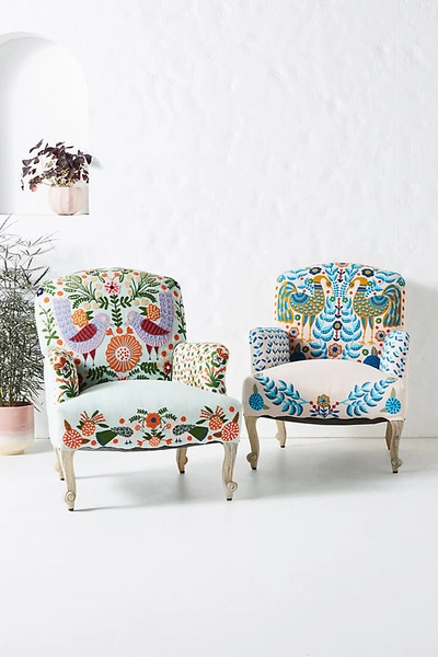 Shop Anthropologie Jimena Accent Chair In Blue