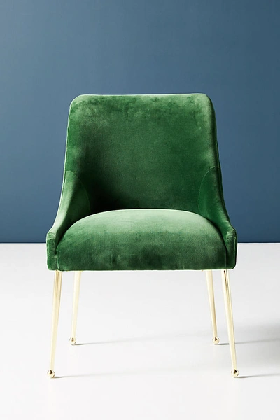 Shop Anthropologie Velvet Elowen Chair In Green