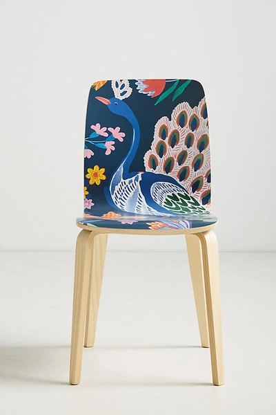 Shop Anthropologie Sylvie Tamsin Dining Chair In Blue