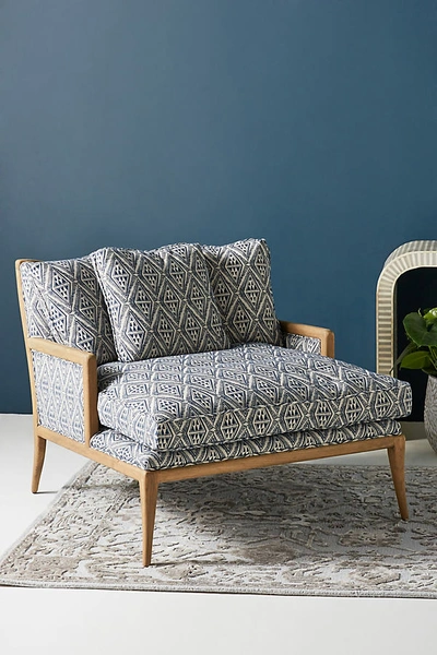 Shop Anthropologie Florence Chaise In Blue