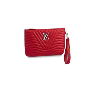 Shop Louis Vuitton New Wave Zipped Pochette In Rouge
