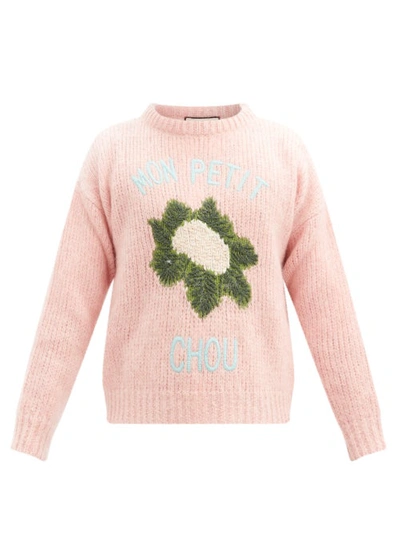 Gucci Mon Petit Chou Mohair-blend Sweater In Pink | ModeSens