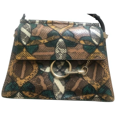 Pre-owned Chloé Faye Python Handbag