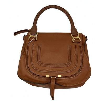 Pre-owned Chloé Marcie Camel Leather Handbag