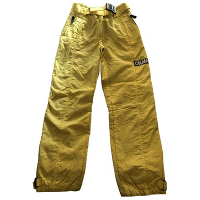 Pre-owned Colmar Trousers In Yellow
