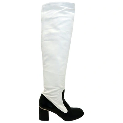 Pre-owned Celine White Leather Boots