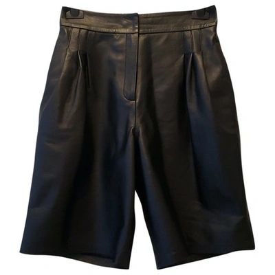 16ARLINGTON Pre-owned Leather Shorts In Black
