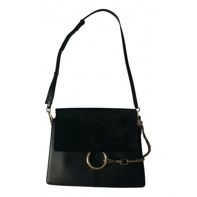 Pre-owned Chloé Faye Black Leather Handbag