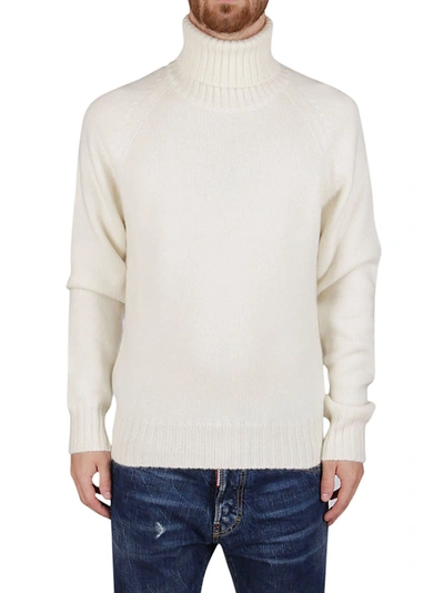Shop Tom Ford Men's White Cashmere Sweater