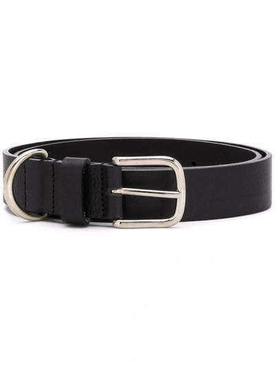 Shop Ami Alexandre Mattiussi Men's Black Leather Belt