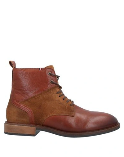 Shop Tommy Hilfiger Ankle Boots In Brown