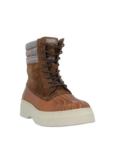 Shop Tommy Hilfiger Ankle Boots In Tan