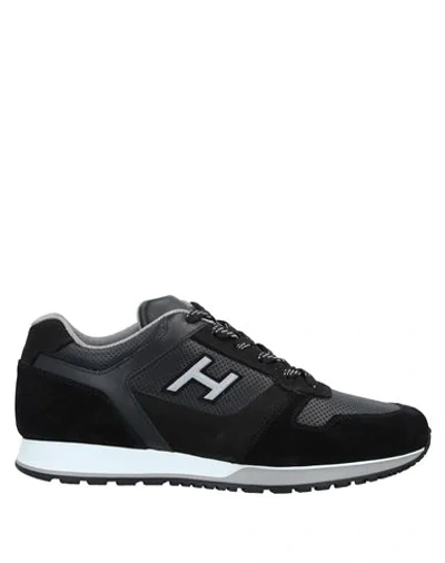 Shop Hogan Man Sneakers Black Size 9 Soft Leather