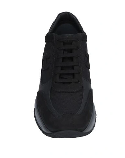 Shop Hogan Man Sneakers Black Size 8.5 Textile Fibers, Soft Leather