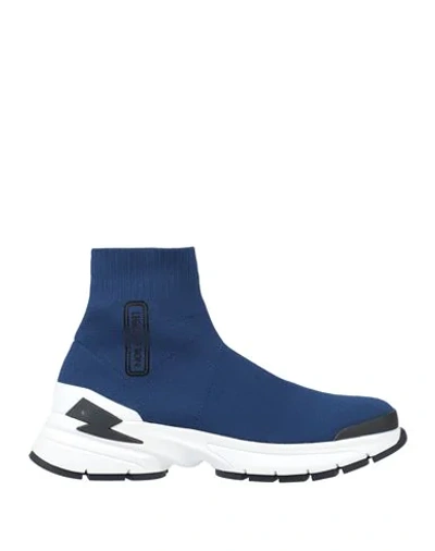 Neil Barrett Dark Navy Sneakers In Blue