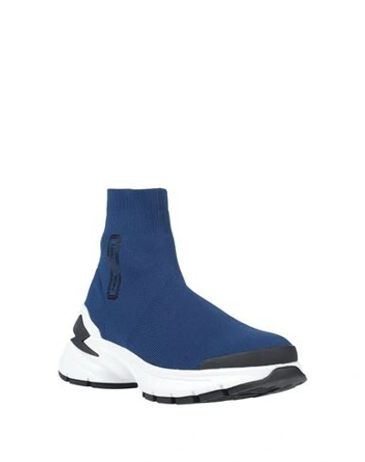 Neil Barrett Dark Navy Sneakers In Blue