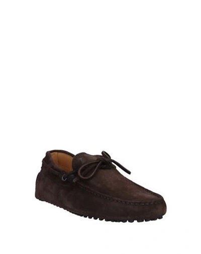 Tod's Suede Loafers In Dark Brown