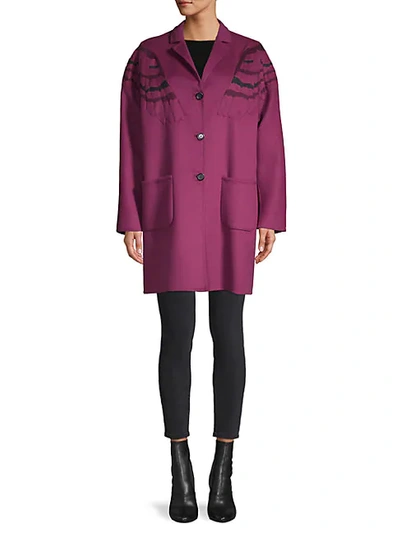 Shop Valentino Owl Wool & Cashmere-blend Coat